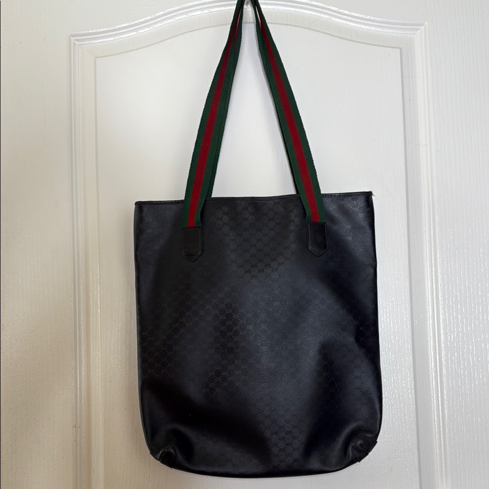 Gucci Black and Green Tote Bag - Picture 4 of 11